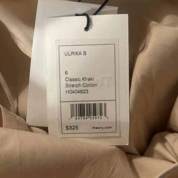 NWT - Theory “Ulrika B” Dress Classic Off The Shoulder in Khaki - Size 6 - Picture 3 of 4